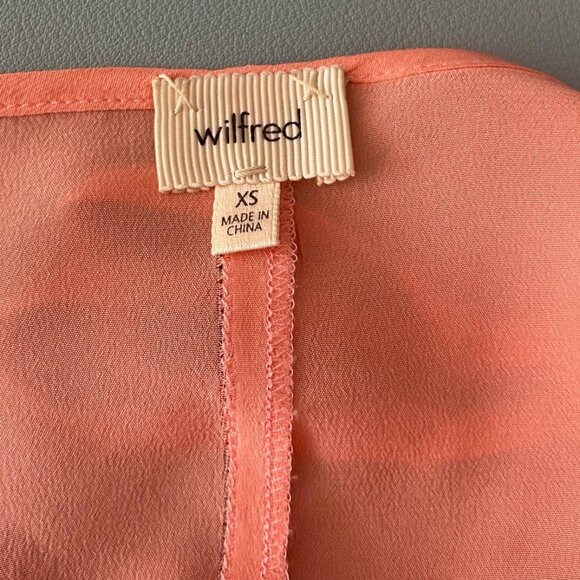 Wilfred Silk Salmon Top Sz XS - Picture 2 of 4